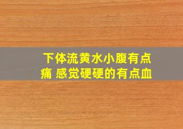 下体流黄水小腹有点痛 感觉硬硬的有点血